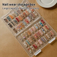 False Nail Tips Nail Art Storage Box Container Empty Nails Tips Holder Displa A1