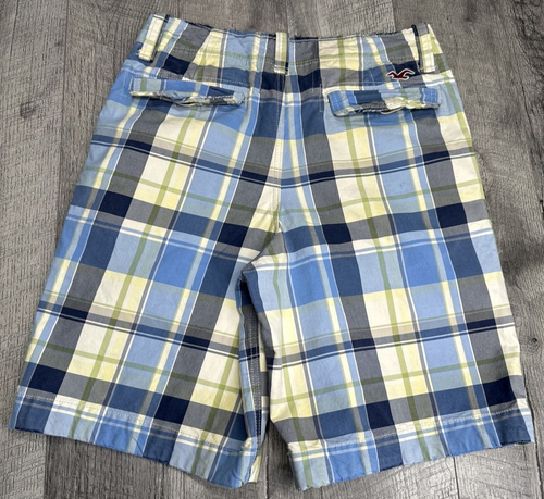 Vintage Y2K Hollister Shorts Herren 30 kariert klobig schwer adrett Skater Chino 10" - Bild 2 von 10