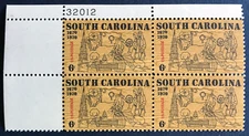Scott #1407 - MNH Plate Block - South Carolina - 1970 Issue