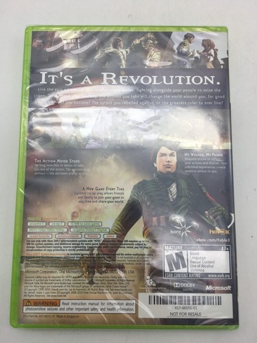 Fable 3 III (Microsoft Xbox 360, 2010) - Not For Resale - Sealed - Picture 4 of 10