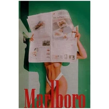 Vintage Western Cigarette Poster – Retro Cowboy Style Wall Art Print