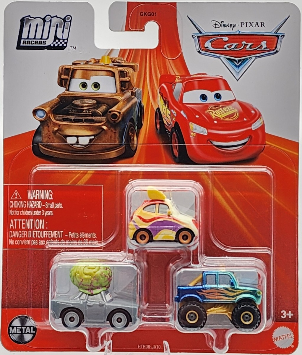 ミニカー DISNEY MOTORS Diecast mini cars Set of 3 Disney Pixar Cars Mini Racers 3-Pack, 3 Die-Cast Collectible
