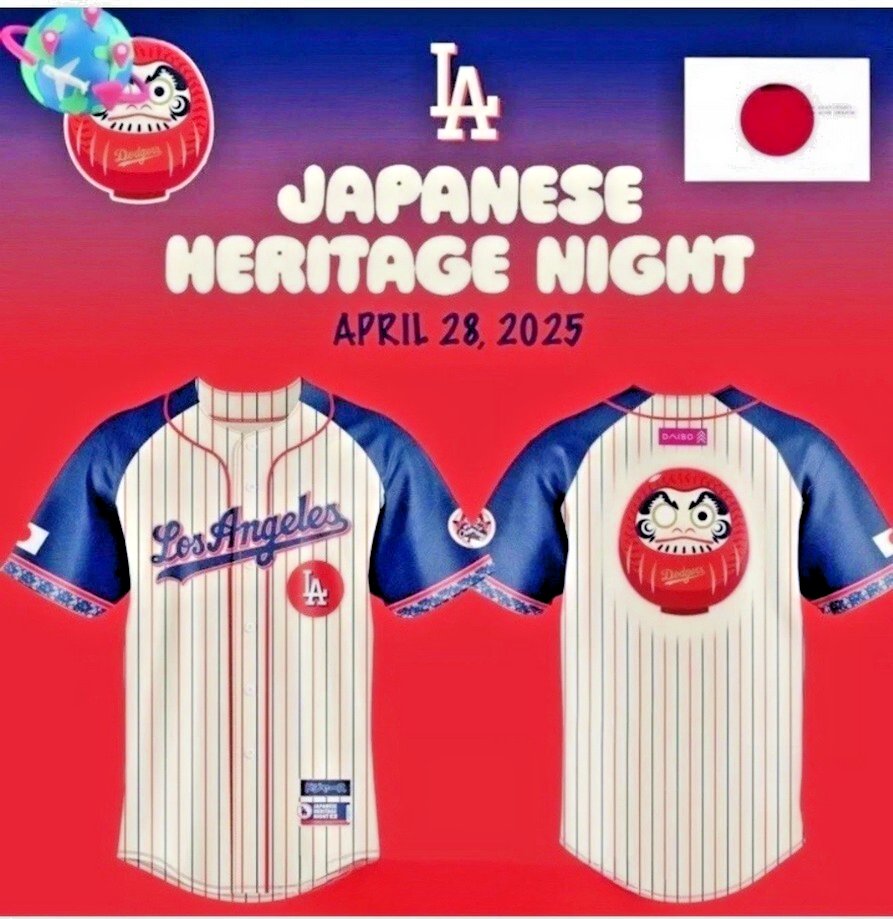 ドジャース ジャパニーズヘリテージナイト2025 限定ユニフォーム M XL 2025 XL Japanese Heritage Night Jersey Los Angeles Dodgers 4/28