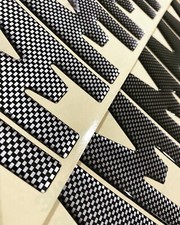 3D Carbon Gel Number Plate Domed resin digits characters letters Set kit 350