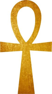 Sticker decal ancient egypt egyptian ankh breath life key nile cross gold
