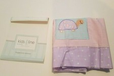 Kidsline Brand Pink Stripes Lavender Dots Multicolor Froggie Love Valance 14x58