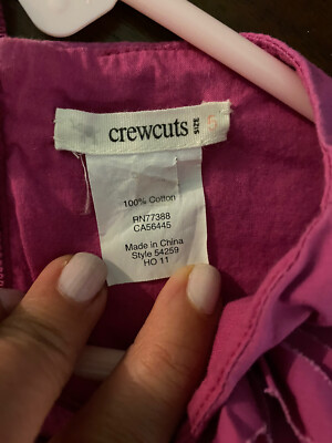 その他 m CrewCuts Toddler Girls Magenta Purple Cotton Sleeveless Dress