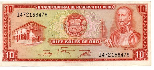 Peru 1976, 10 Sohlen, Serie I472156479 P#112, Garcilaso de la Vega, Preisvorschläge annehmen - Bild 1 von 2