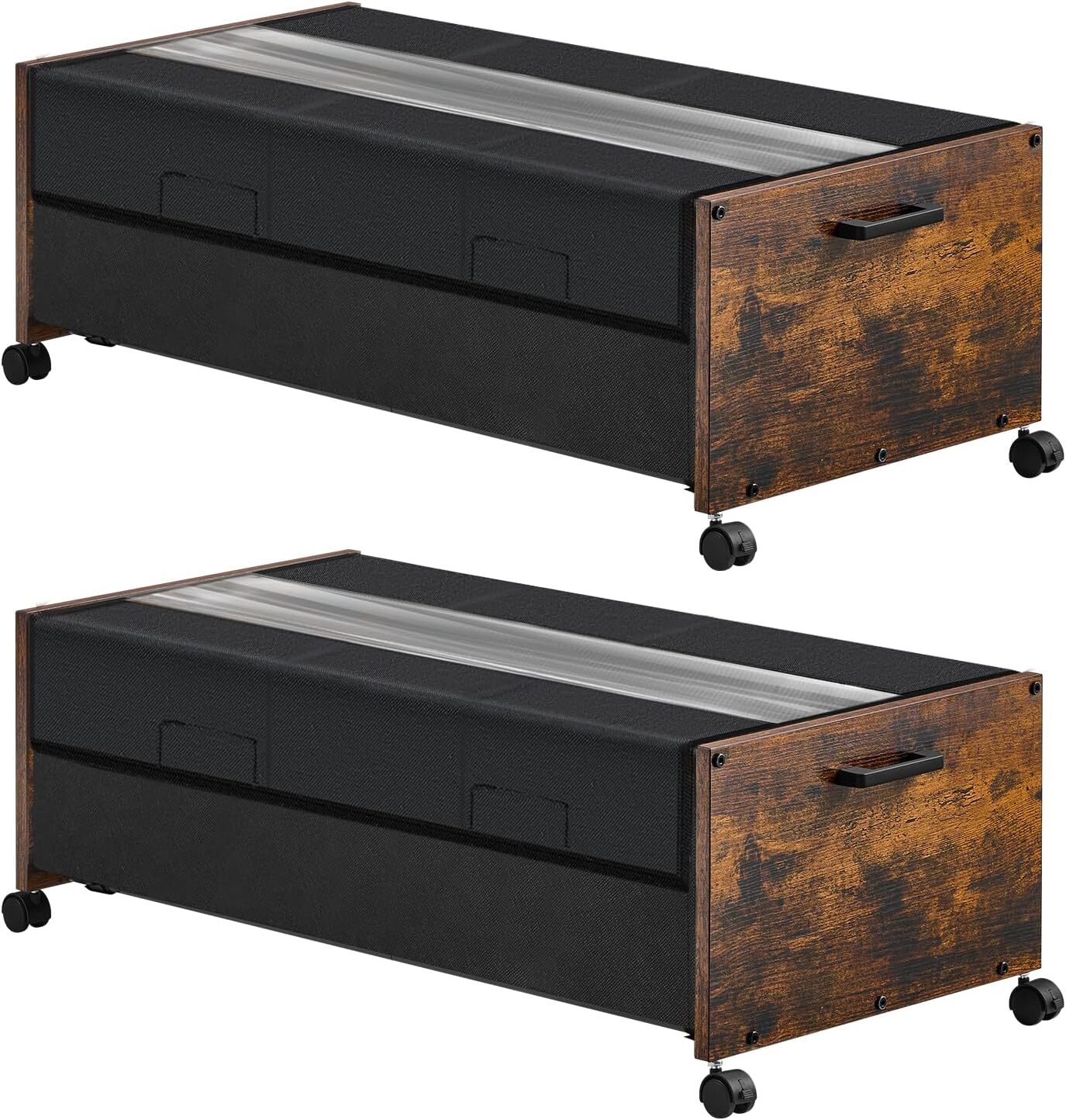 Under Bed Storage Drawers with Smooth-Glide Wheels, Space-Saving Rolling Organizer for Clothes, Shoes, and Bedding, Compact Design Fits Under Most Beds, Durable and Easy-Access Storage Solution-image