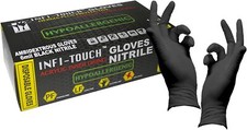 Black Nitrile Gloves, 9.5" Length, Latex Free, Hypoallergenic 100/1000 PCS
