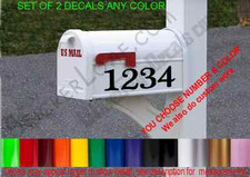 MAILBOX Number sticker DECALS Mail Box USPS House Address Street Numbers Postal