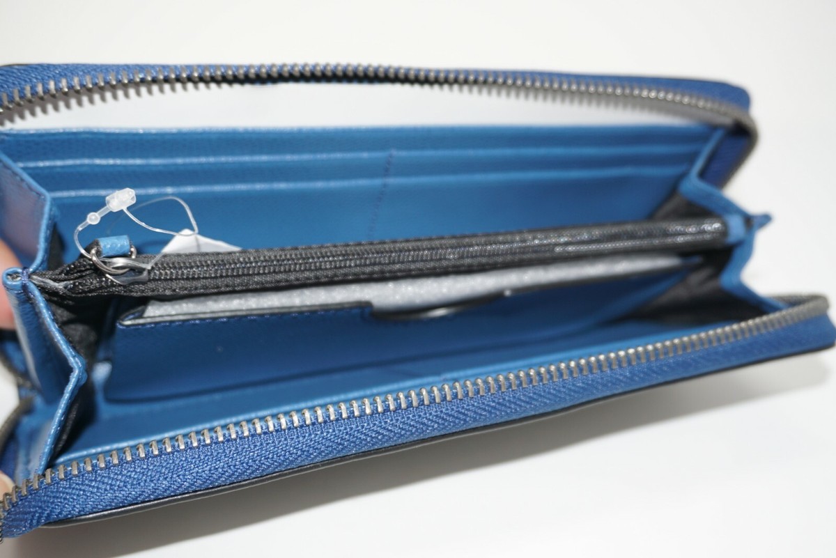 Michael Kors Mens Warren Tech Zip Around Wallet Leather Patchwork 