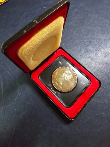 1871-1971 CANADIAN BRITISH COLUMBIA TONED SILVER DOLLAR