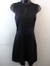 Michael Kors Dress Women's 4 Black Side Zip Lace Back Keyhole Neck