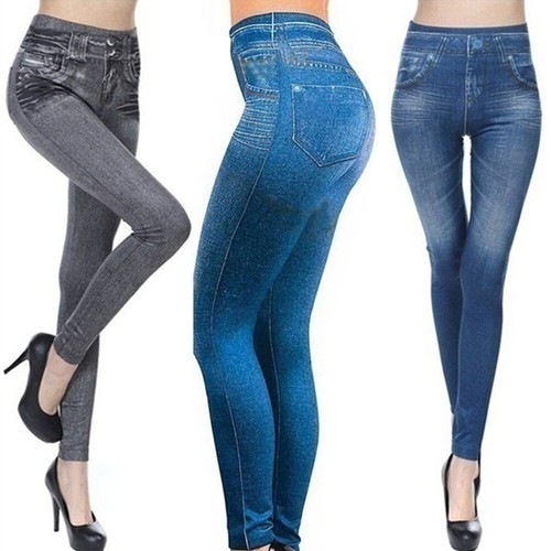 Jeans A Tinta Unita Cropped Con Vita Normale Taglie Comode Blu Marino Da Donna In Saldo, Inverno 2025/2026 - Foto 8
