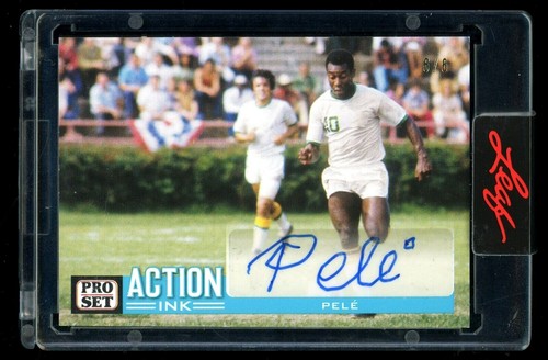 2022 Leaf Pro Set Soccer Action Ink Blue Pele Auto Autograph 6 6 EBay