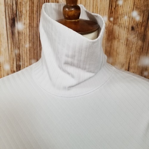 Athleta White Ribbed Turtleneck Athletic Women's XS Long Sleeve Activewear Top - Picture 3 of 8