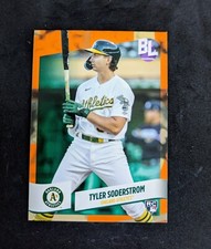 2024 Big League Base Common Electric Orange Foil # 135 Tyler Soderstrom