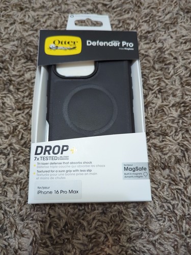 Otterbox Defender Series Pro for iPhone 16 Pro Max MagSafe Case Black Color