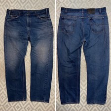 Men's Levi's Vintage Orange Tab Dark Wash 38x30 Straight Cotton Denim Jeans