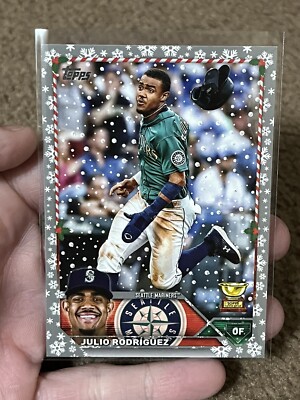 JULIO RODRIGUEZ 2023 Topps Holiday #H26 Metallic Snowflake Parallel Mariners