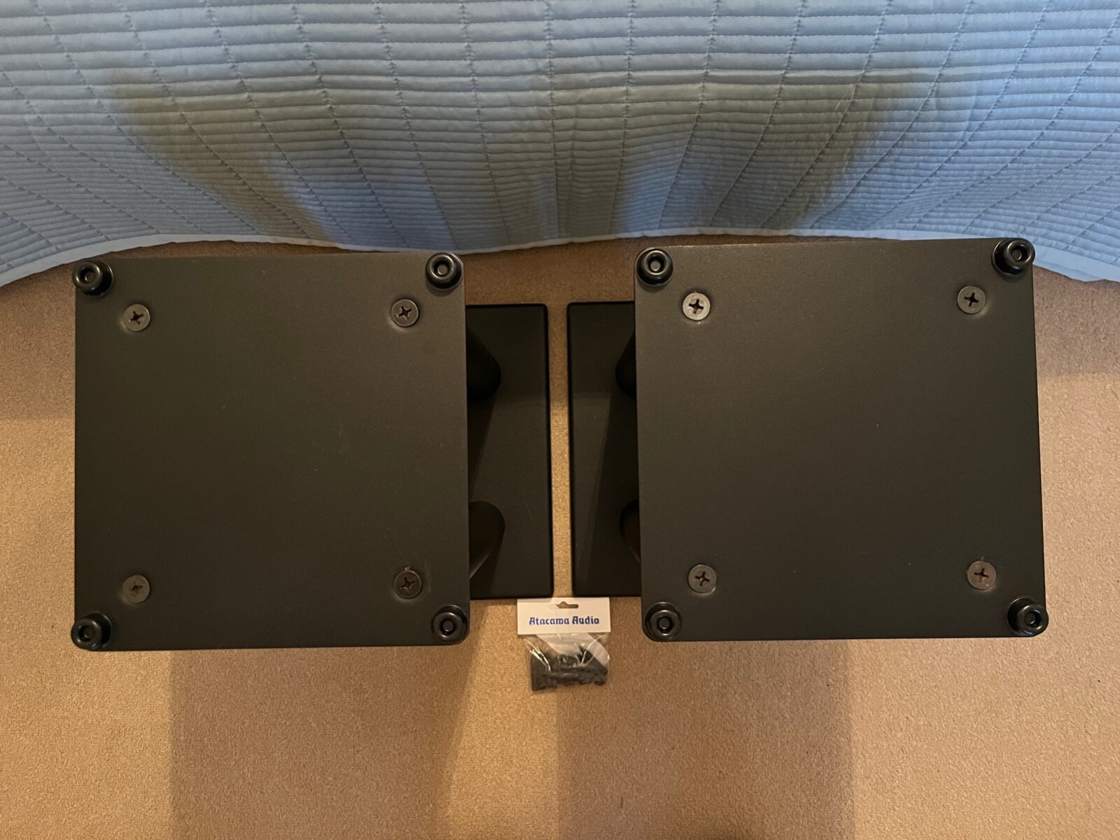 Atacama SLX 400 Speaker Stands, 1 Pair. Black. New Spikes. Excellent
