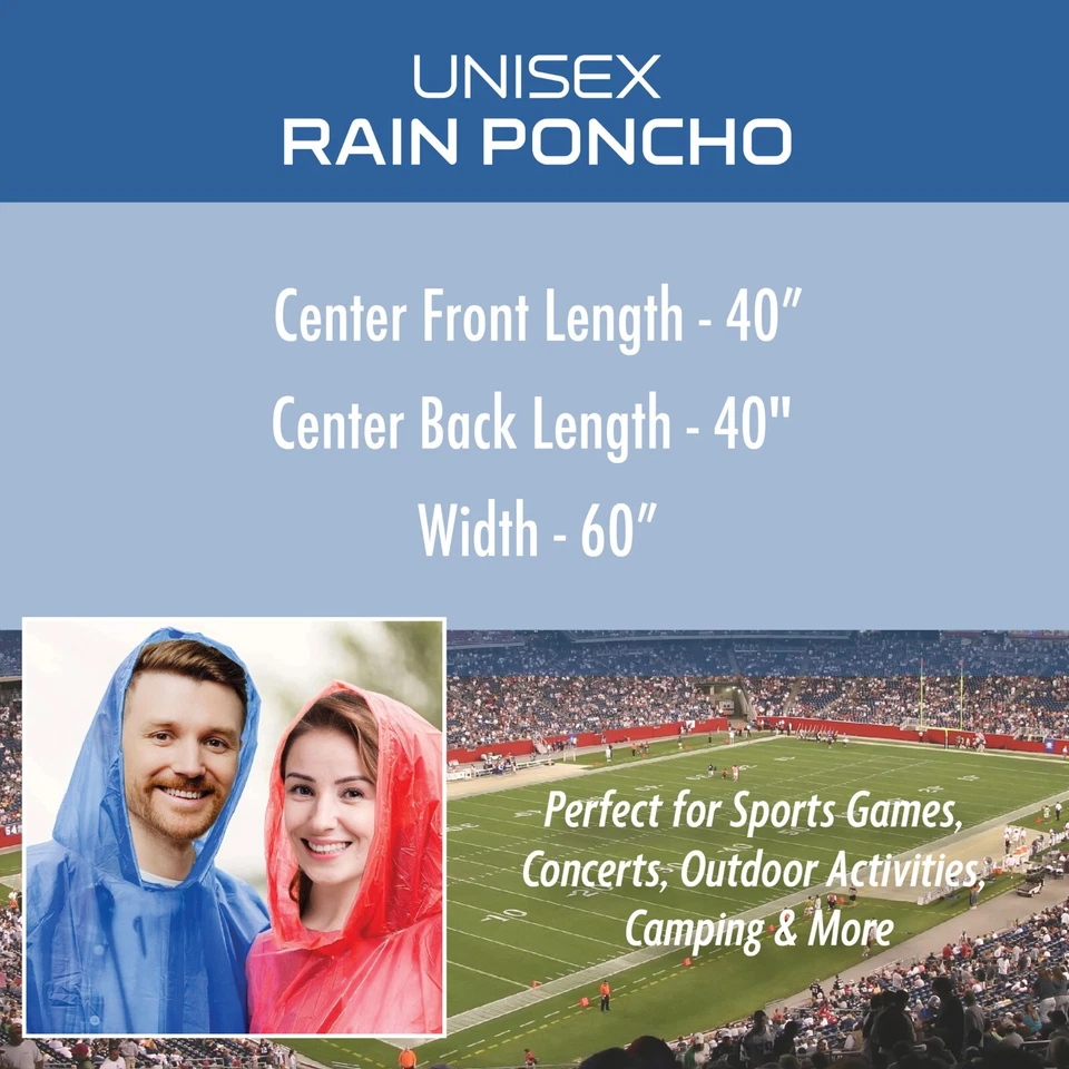 Impact Design NFL Team Unisex Rain Poncho - Premium Men and Women Rain Ponchos - Image 3 of 3