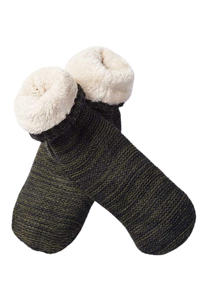 Donegal Wool Socks 100% Fleece Lined Non Slip Unisex Irish Blackberry Gift