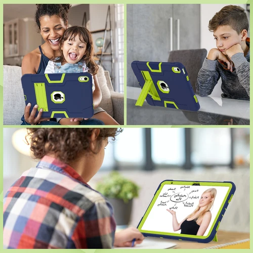 For iPad 9th 8th 7th Gen 10.2 Shockproof Heavy Duty Hard Rubber Cover Stand Case - Picture 26 of 122