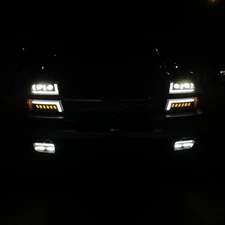 LED Headlight Bumper Lamps DOT Combo For 2003-06 Chevy Silverado 2500 1500 3500