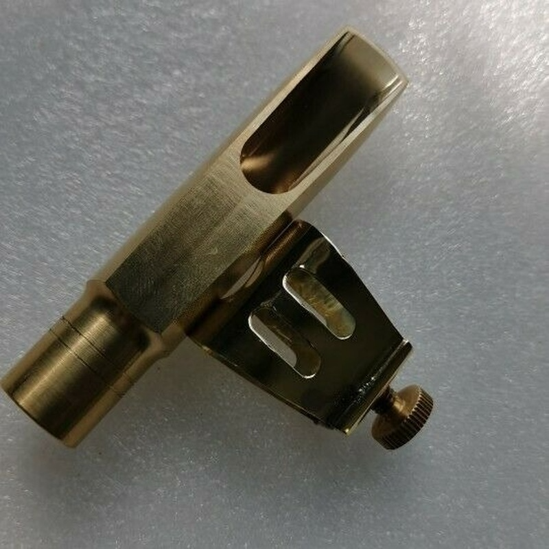 Excellent Copper Tenor Saxophone Mouthpiece Long Buffer # 5-9 w/Ligature NEW