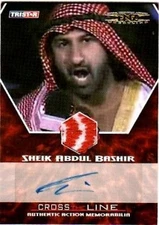 TNA Sheik Abdul Bashir 2008 Cross The Line Autograph Memorabilia Card 26 of 50