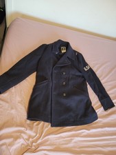 G Star Raw Mens Wool Blend Overcoat Blue Size XL Excellent Condition Winter Coat