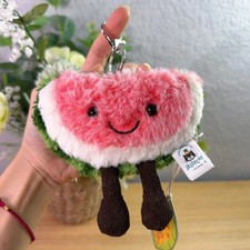 Jelly-cat Amuseable Watermelon Bag Charm Plush Keychain Cute Soft Gift NWT