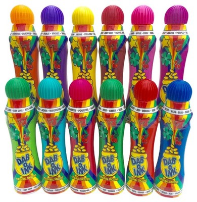 3oz Bingo Daubers Set - 12 Count Assorted Colors for Fun Games
