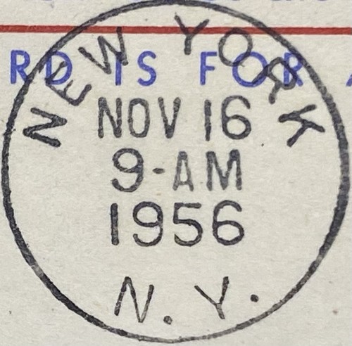 1956 *STATUE OF LIBERTY* UY16 {FIRST-DAY-OF-ISSUE} POSTAL CARD WITH PAID REPLY! - Picture 3 of 12