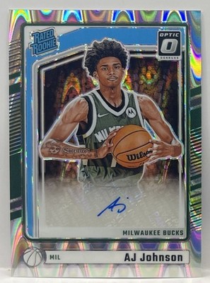 2024-25 Panini Donruss Optic AJ Johnson Rated Rookie Optix Auto RayWave SP SSP