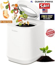 Ouaken 4L Electric Composter for Kitchen Smart Countertop Compost Bin Odorless