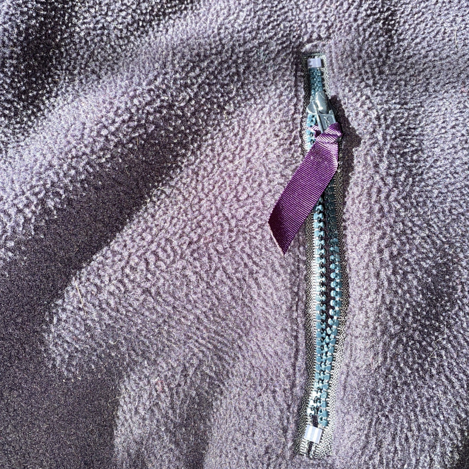 Vintage Patagonia Fleece Vest Mens Sz L Full Zip Purple GorpCore Outdoor USA  thumbnail 5