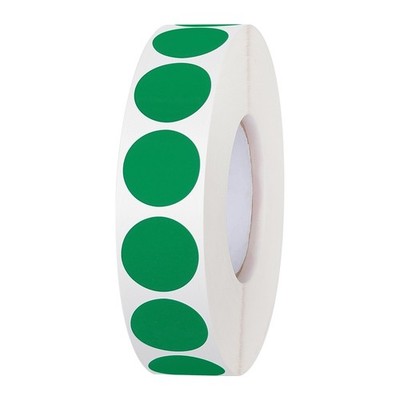 Pack of 2000 Round Color Coding Circle Dots Stickers Labels (3/4'', Green) 0.75''