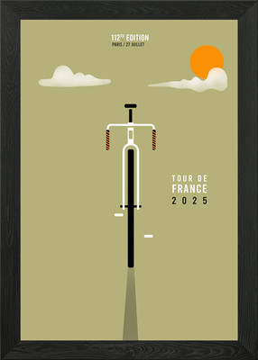 Tour de France 2025 Minimalist Post Framed Wall Art Poster Canvas Print Picture