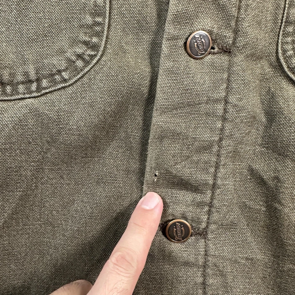 De Colección Dickies Manta Forrada Ropa de Trabajo Tareas Chaqueta Abrigo Para Hombres M Marrón Oscuro EE. UU. USADO EN EXCELENTE ESTADO Foto 4 de 4