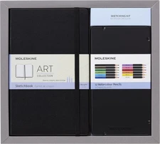 Moleskine Sketchbook & Watercolor Pencil Set Hard Cover (5 x 8. Hardcover