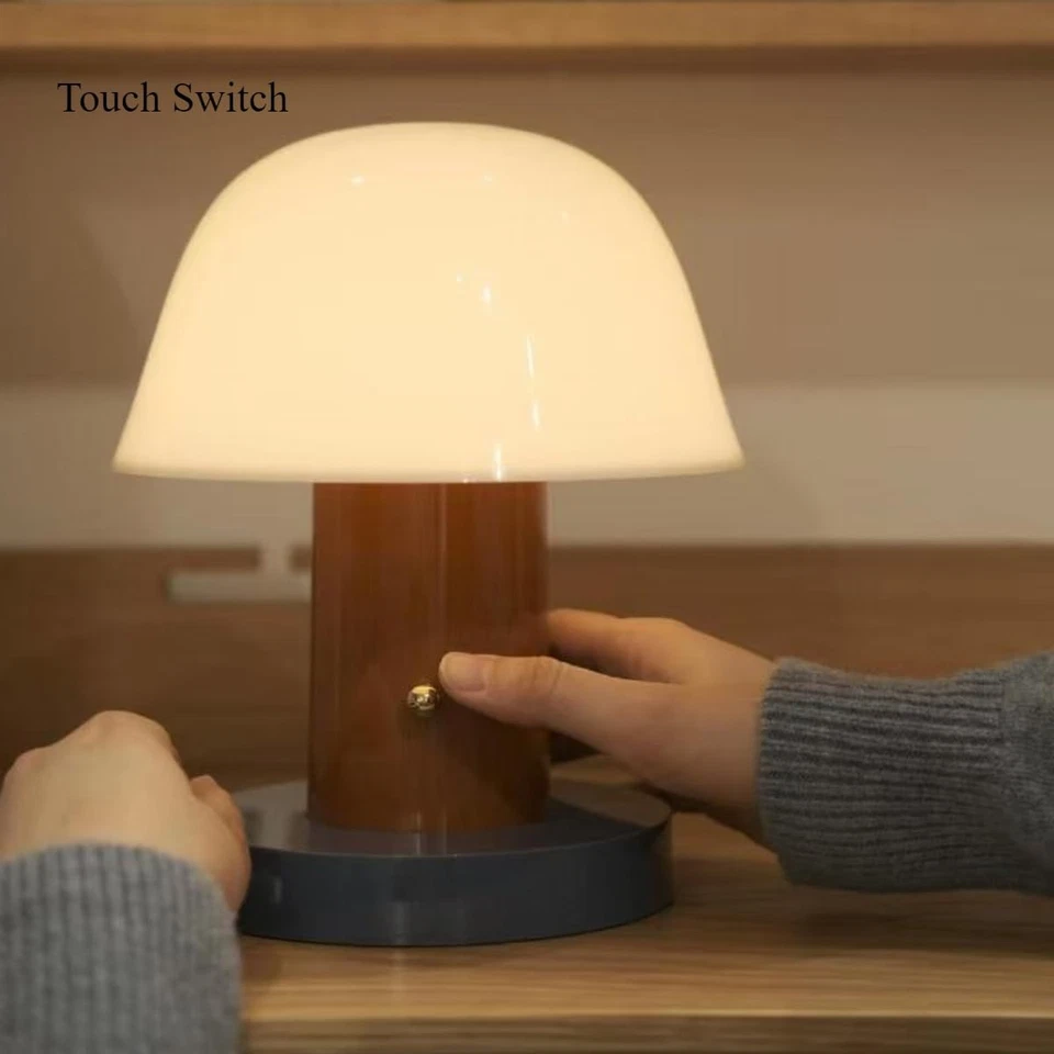 Lámpara de Mesa Seta Moderna Regulable Luz Nocturna Inalámbrica Táctil Recargable D... Foto 3 de 4