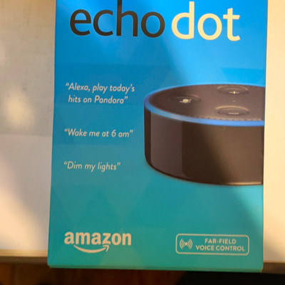 Amazon Echo Dot Smart Speaker Black Bluetooth Wi-Fi Far-Field Voice