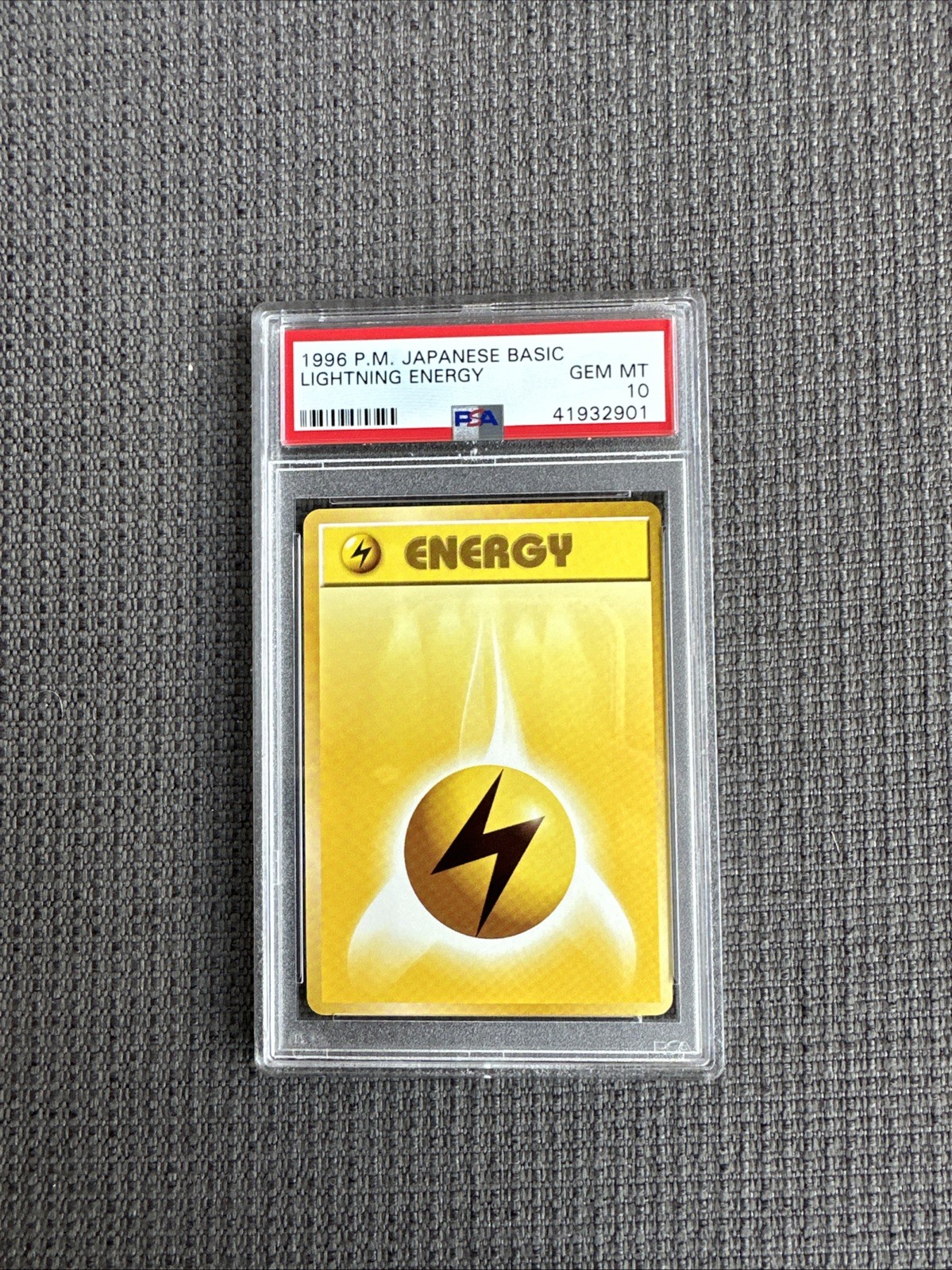 1996 POKEMON JAPANESE BASIC LIGHTNING ENERGY PSA 10 GEM MINT BASE SET