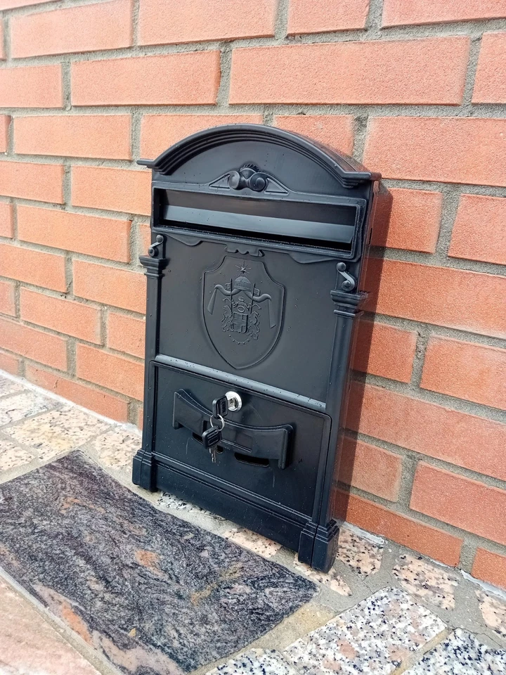 Wall Mounted Mailbox Post Box Letterbox Antique Nostalgia Wall Mounted Mailbox - Image 2 of 3