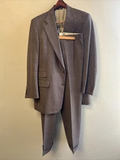 Paul Stuart Men’s Wool Glen Plaid Suit 43 L Pants 36x32