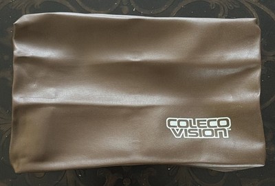 VTG Official ColecoVision Console Brown Vinyl Dust Cover w/ Logo ORIGINAL & RARE
