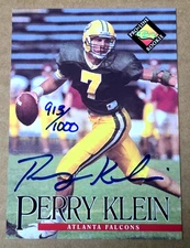 1994 Pro Line Live Perry Klein Auto Autograph 913/1000 Made Falcons C.W. Post